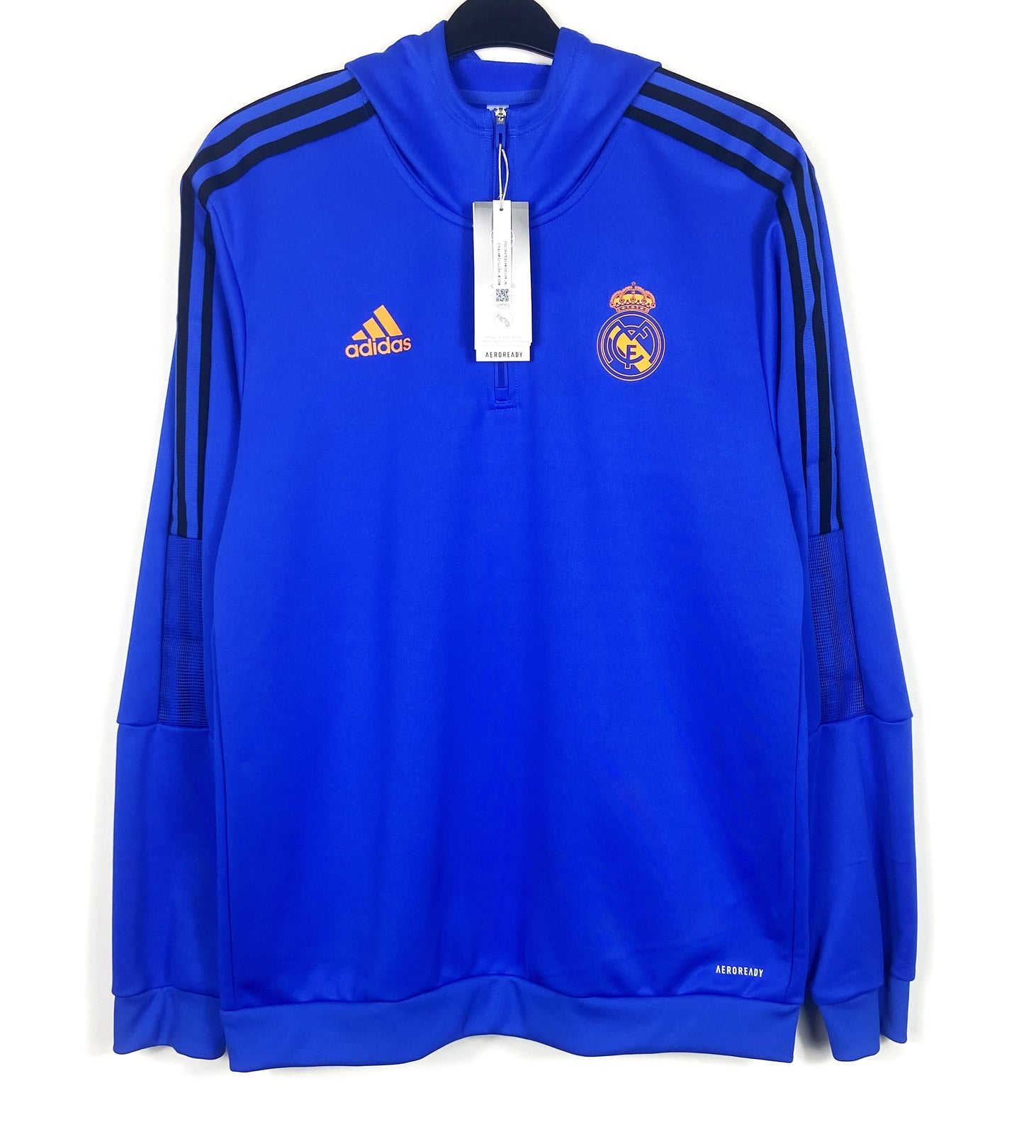 BNWT 2021 2022 Real Madrid Adidas Training Football Track Hoodie Men's Large