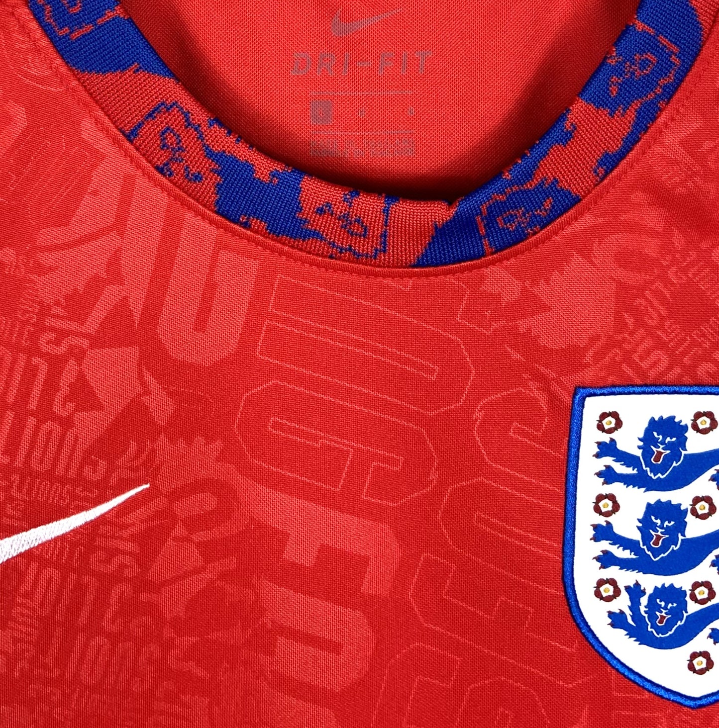 2020 2021 England Nike Pre-Match Training Football Shirt Men's Large