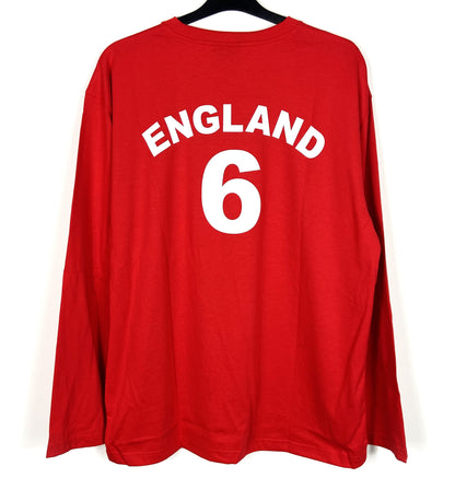 BNWT England Classic Retro Home Long-sleeved Football T-shirt Men's Sizes