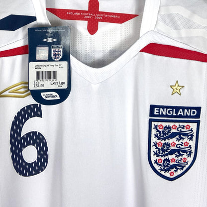 BNWT 2007 2009 England Home Umbro Football Shirt TERRY 6 Men's Sizes