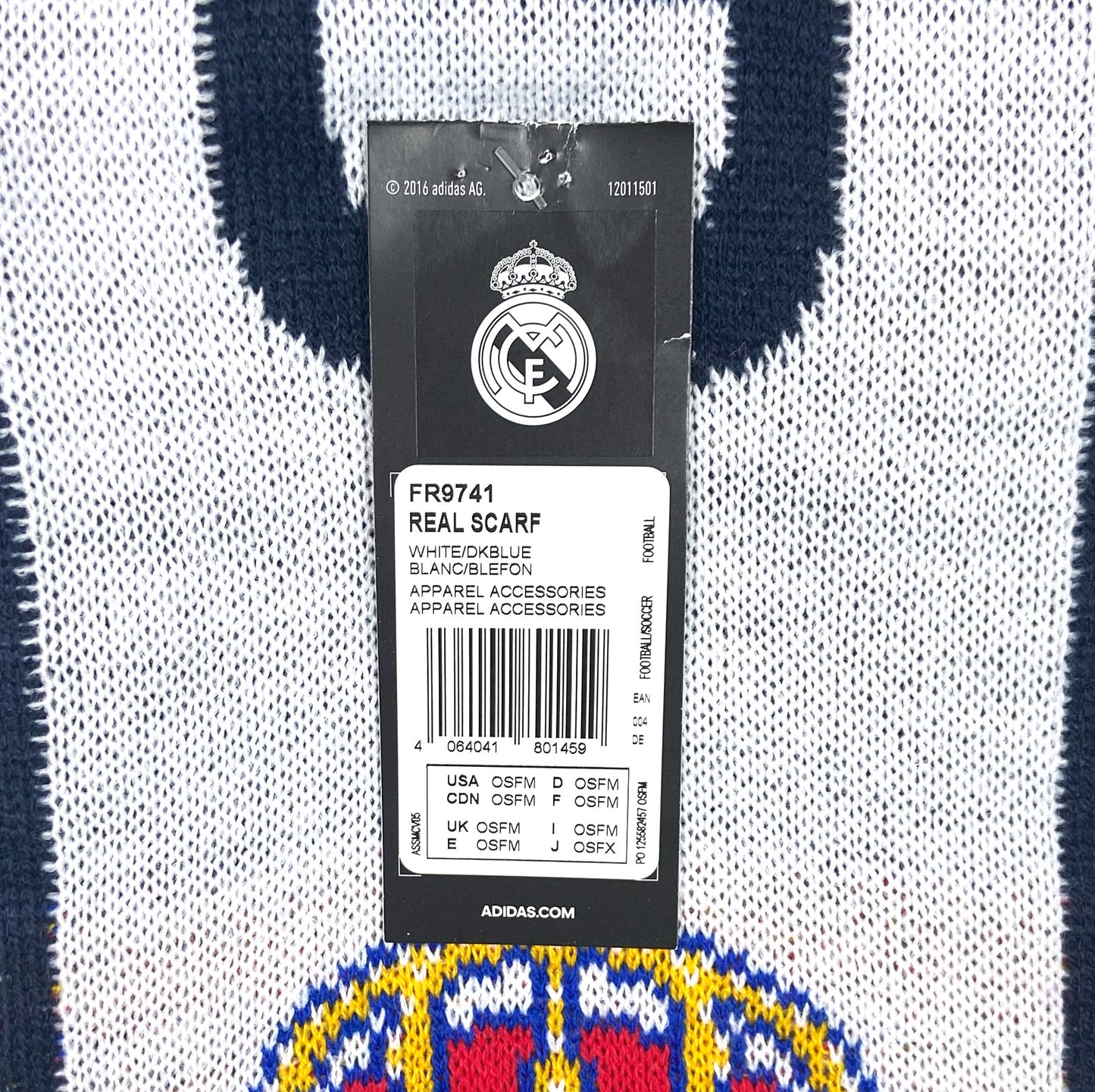 BNWT 2022 2023 Real Madrid Adidas Football Scarf