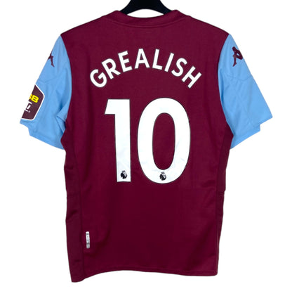 2019 2020 Aston Villa Kappa Home Football Shirt GREALISH 10 Men's Medium