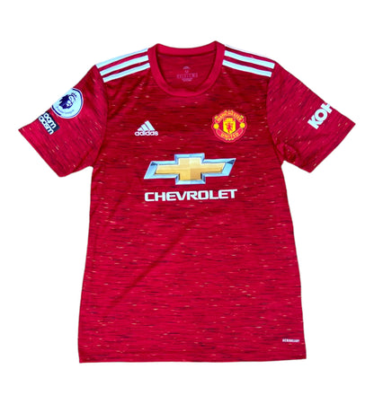 2020 2021 Manchester United Adidas Home Football Shirt B. FERNANDES 18 Men's Medium