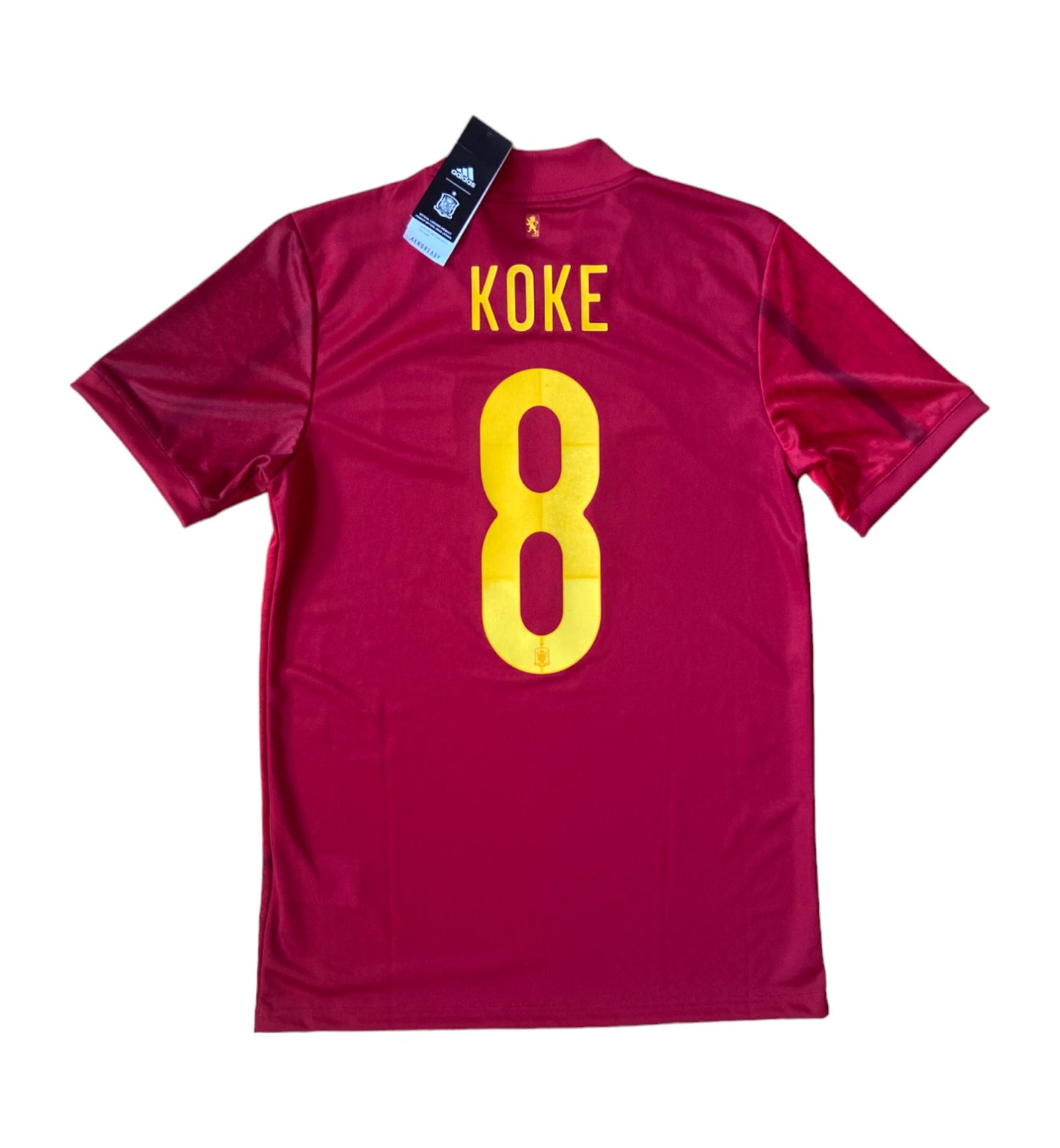 BNWT 2020 2021 Spain Adidas Home Football Shirt KOKE 8 Men's Small