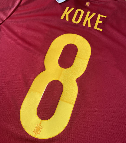 BNWT 2020 2021 Spain Adidas Home Football Shirt KOKE 8 Men's Small