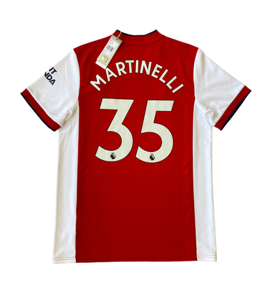 BNWT 2021 2022 Arsenal Adidas Home Football Shirt MARTINELLI 35 Men's Large