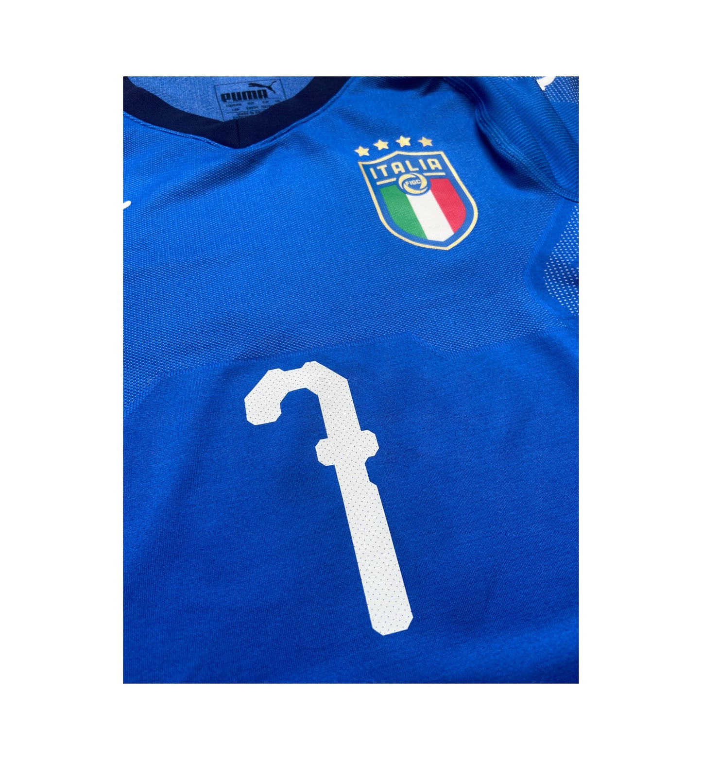 2018 2019 Italy Puma Home Player Issue Football Shirt ZAZA 7 Men's Large