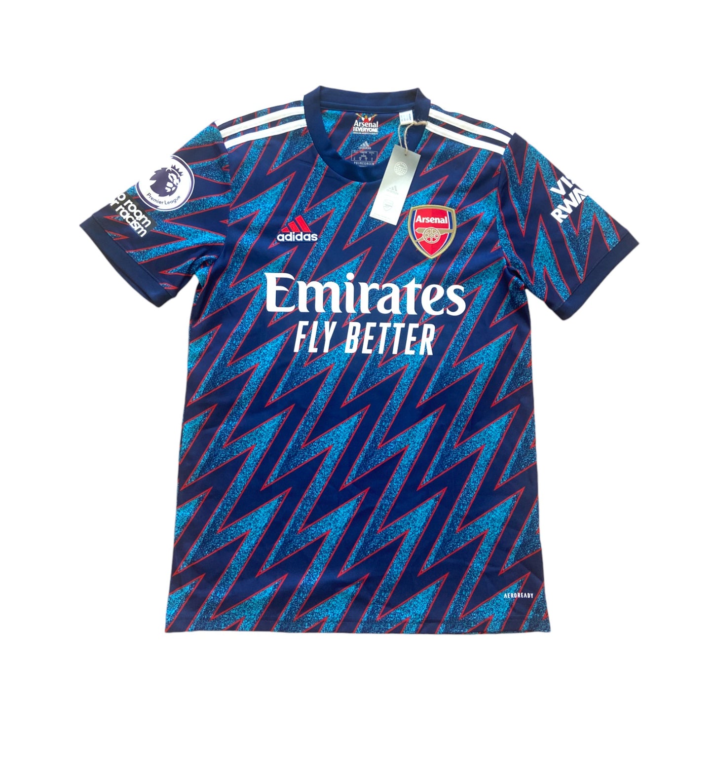 BNWT 2021 2022 Arsenal Adidas Third Football Shirt SAKA 7 Men's Small