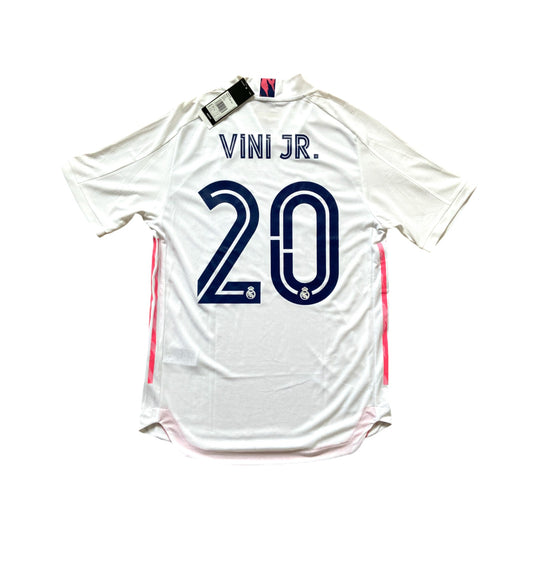 BNWT 2020 2021 Real Madrid Adidas Home Player Issue Football Shirt VINI JR 20 Men's Medium