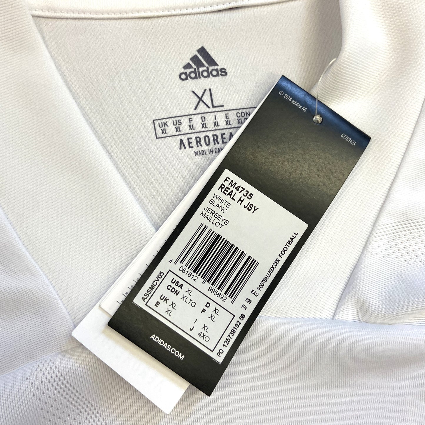 BNWT 2020 2021 Real Madrid Adidas Home Football Shirt VINI JR 20 Men's XL