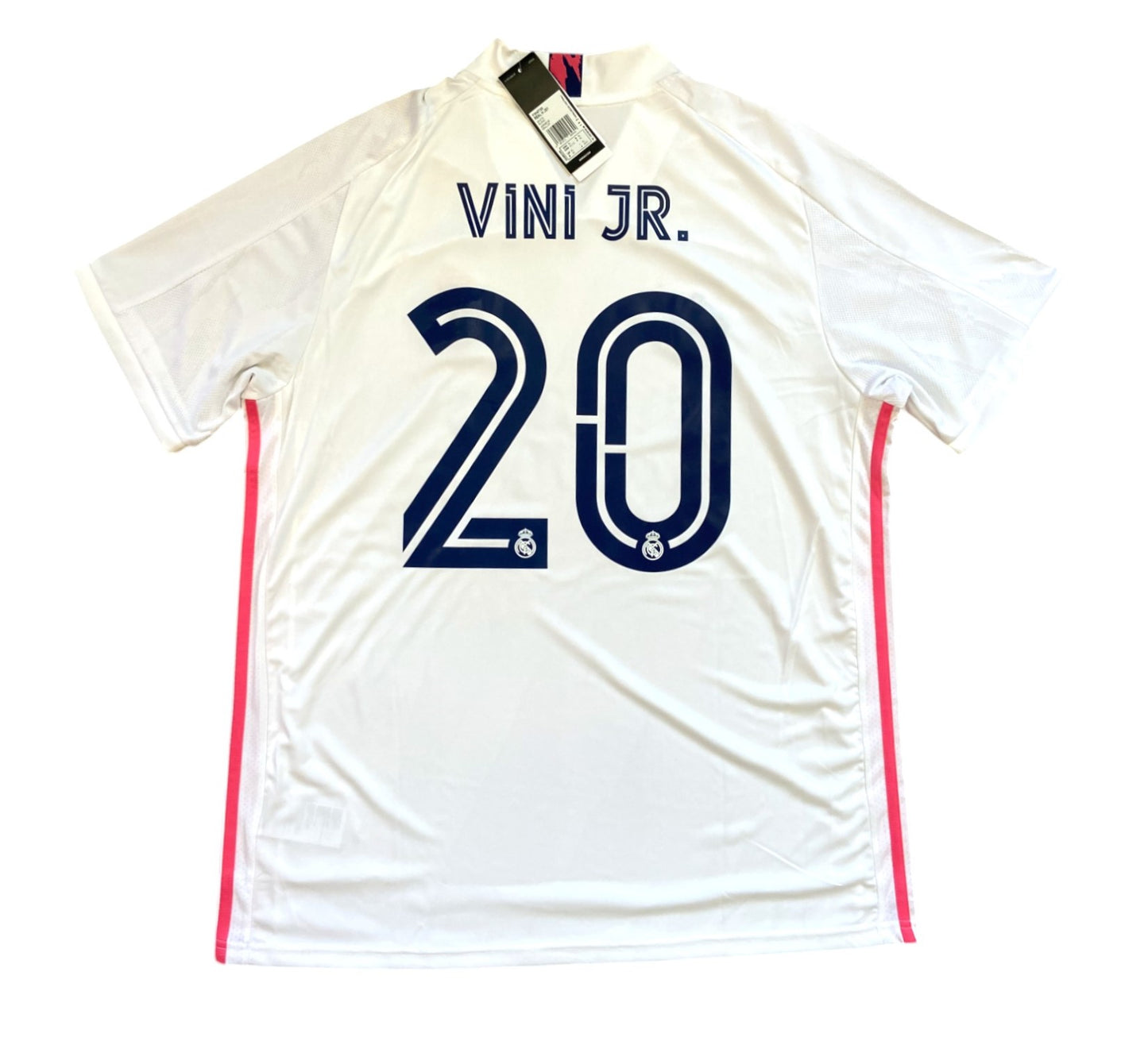 BNWT 2020 2021 Real Madrid Adidas Home Football Shirt VINI JR 20 Men's XL