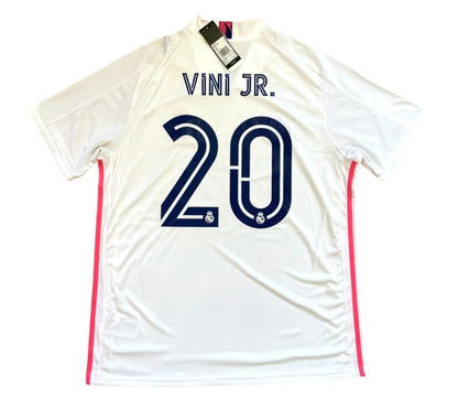 BNWT 2020 2021 Real Madrid Adidas Home Football Shirt VINI JR 20 Men's XL