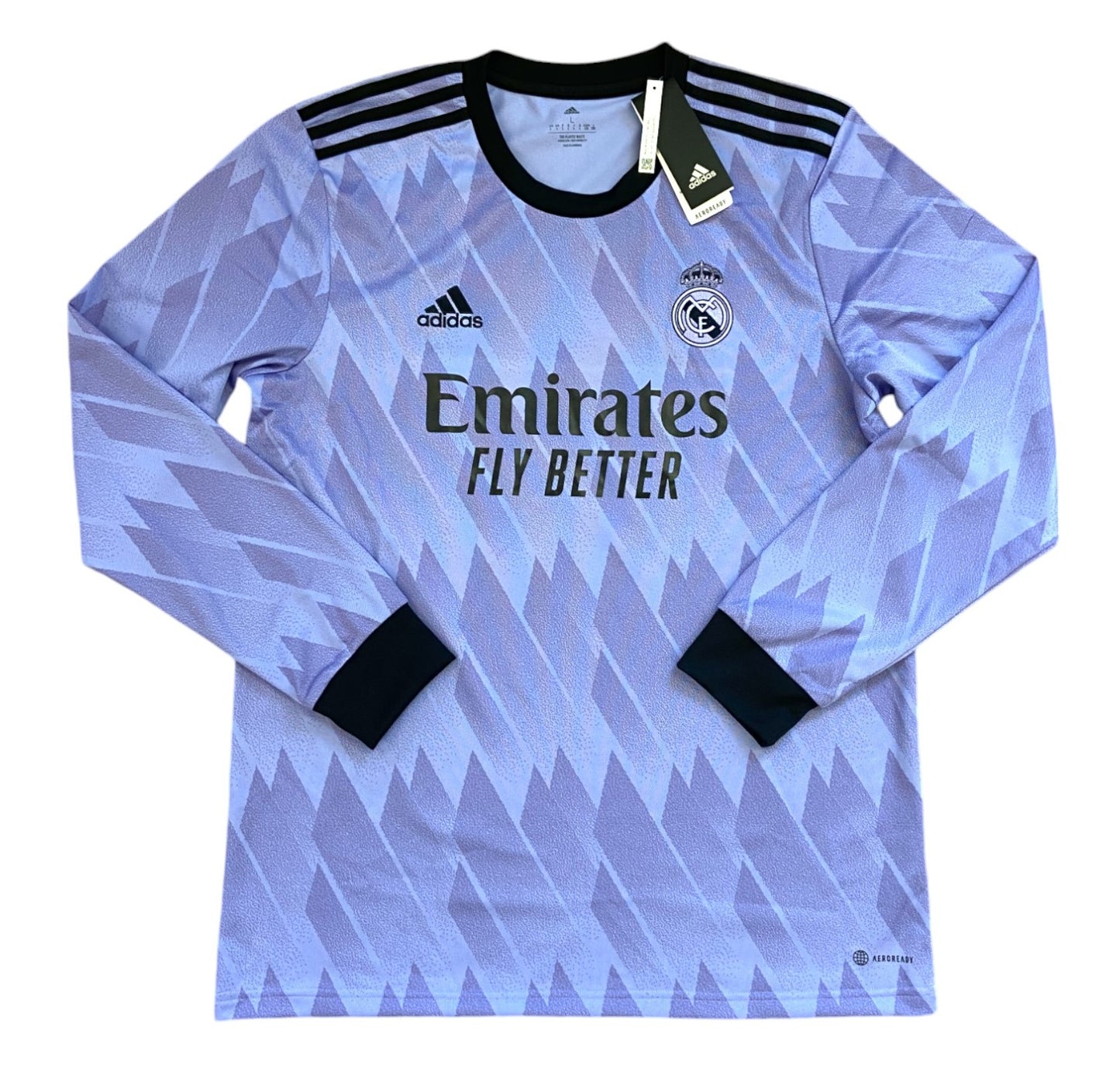 BNWT 2022 2023 Real Madrid Adidas Away LS Football Shirt #10 Men's Large