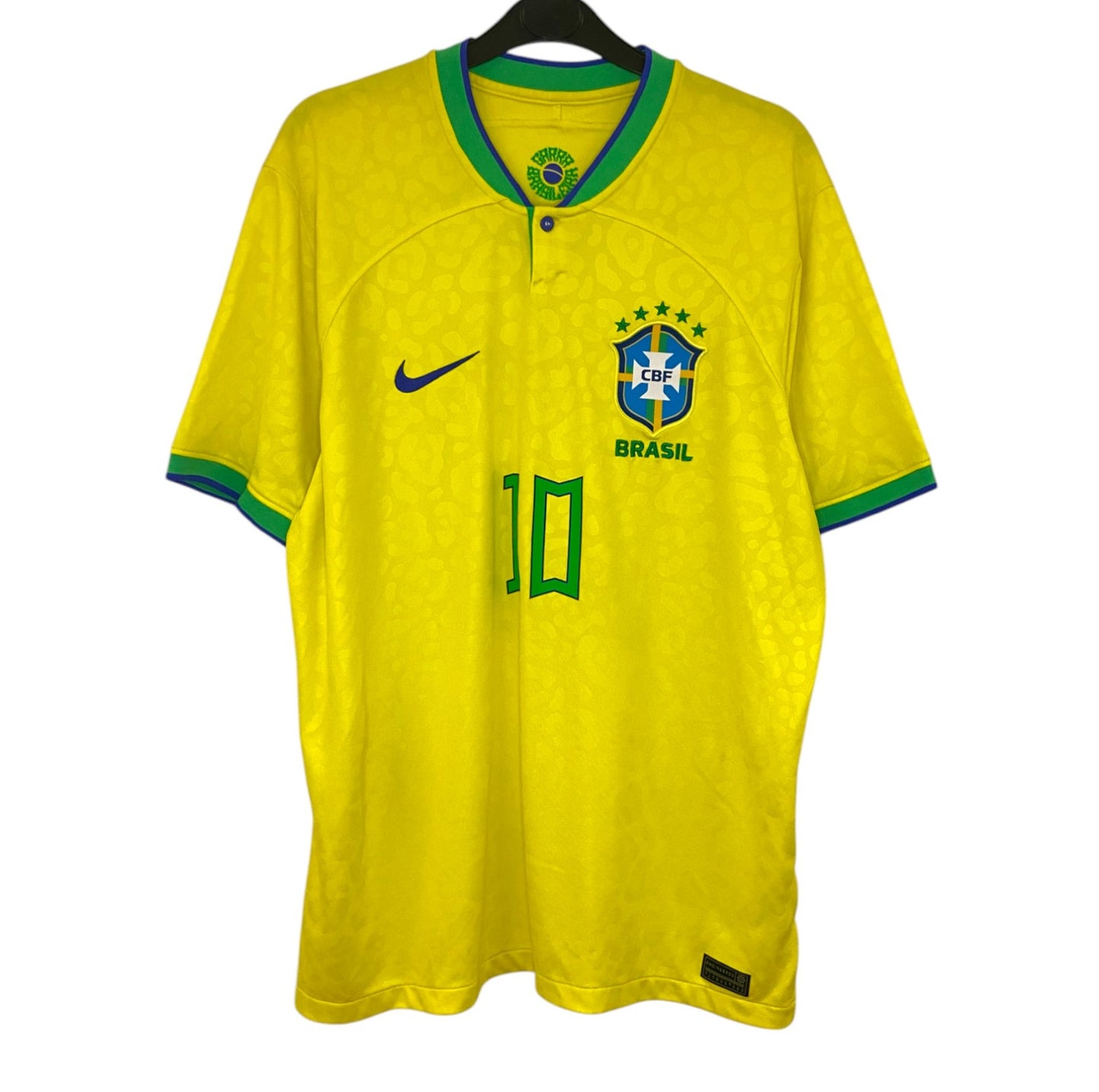 2022 2023 Brazil Nike Home Football Shirt NEYMAR JR 10 Men's Large