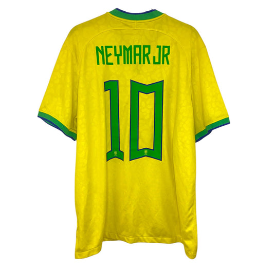 2022 2023 Brazil Nike Home Football Shirt NEYMAR JR 10 Men's Large