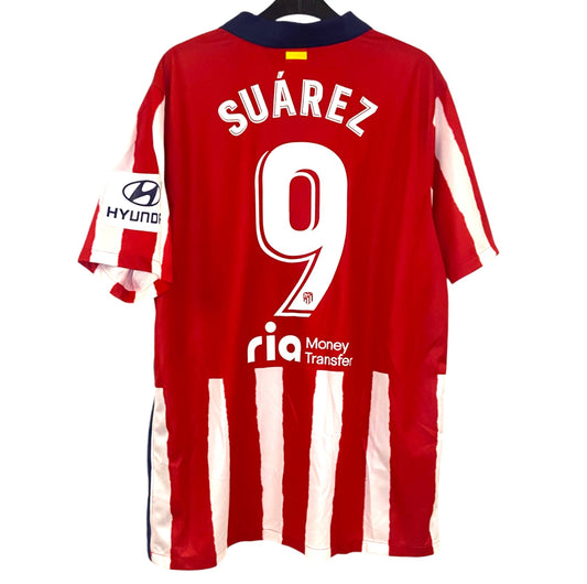 2020 2021 Atletico Madrid Nike Home Football Shirt SUAREZ 9 Men's XL