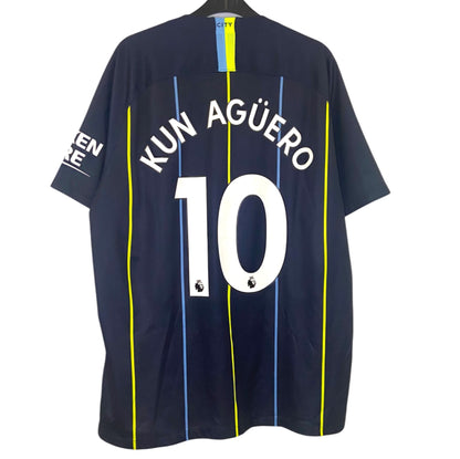 2018 2019 Manchester City Nike Away Football Shirt KUN AGUERO 10 Men's XL