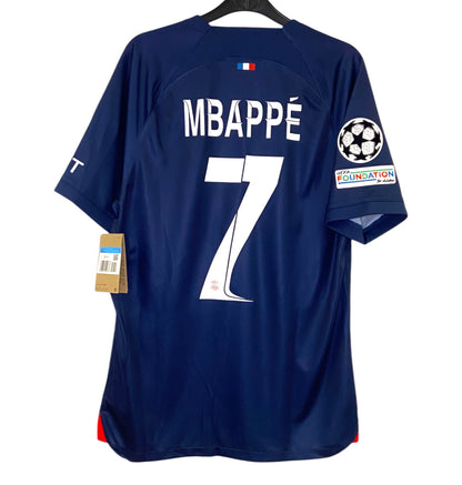 BNWT 2023 2024 Paris Saint-Germain Nike Home UCL Football Shirt MBAPPE 7 Men's Sizes