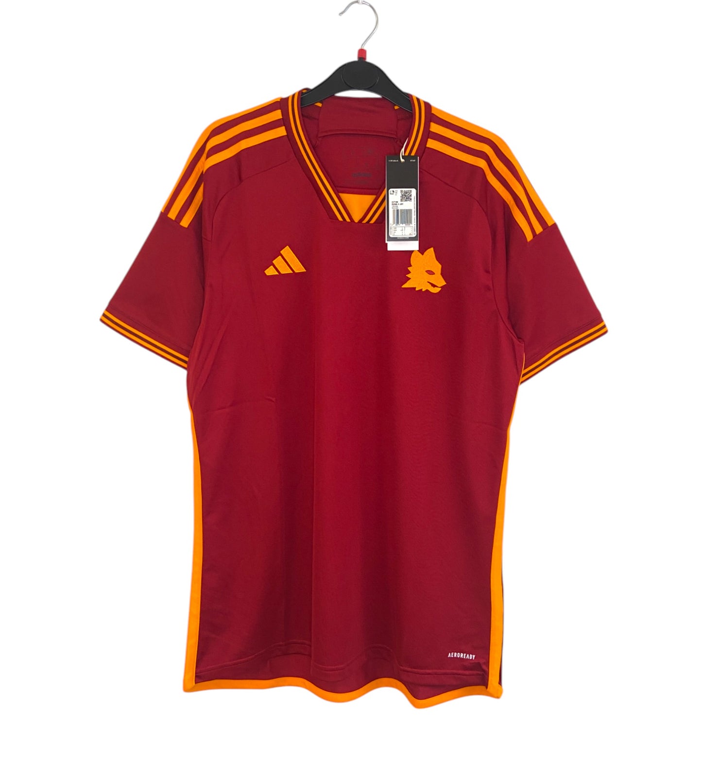 BNWT 2023 2024 AS Roma Adidas Home Football Shirt Men's Large