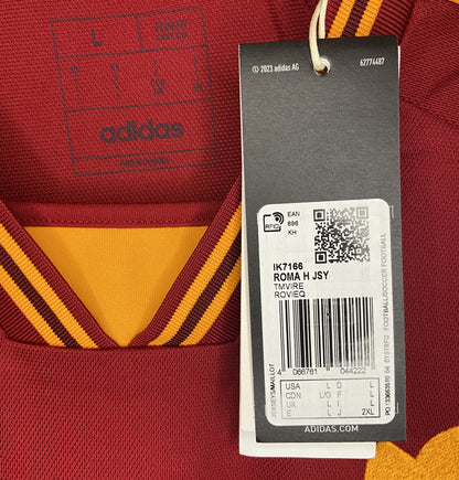 BNWT 2023 2024 AS Roma Adidas Home Football Shirt Men's Large