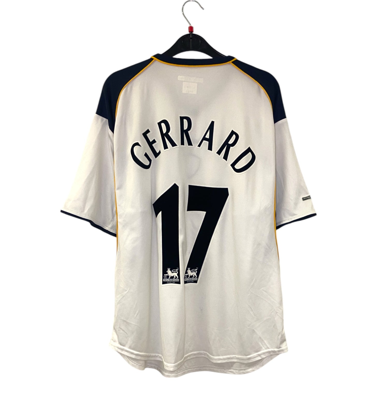 2001 2002 Liverpool Reebok Away Football Shirt GERRARD 17 Men's Large