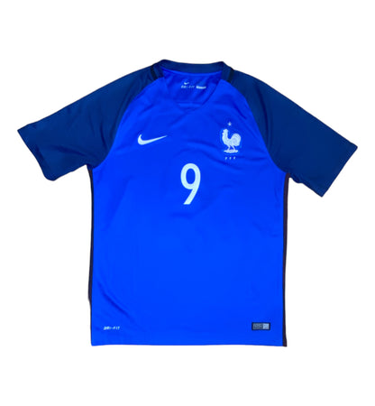 2016 2017 France Nike Home Football Shirt GIROUD 9 Men's Medium