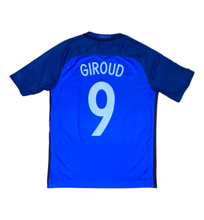 2016 2017 France Nike Home Football Shirt GIROUD 9 Men's Medium