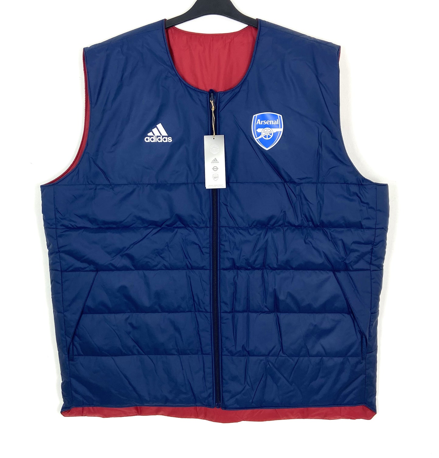 BNWT 2021 2022 Arsenal x TFL Adidas Reversible Football Vest Mens Sizes