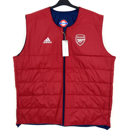 BNWT 2021 2022 Arsenal x TFL Adidas Reversible Football Vest Mens Sizes