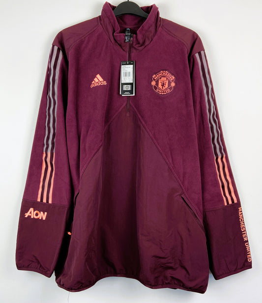 BNWT 2020 2021 Manchester United Adidas Football Travel Fleece Men's Sizes