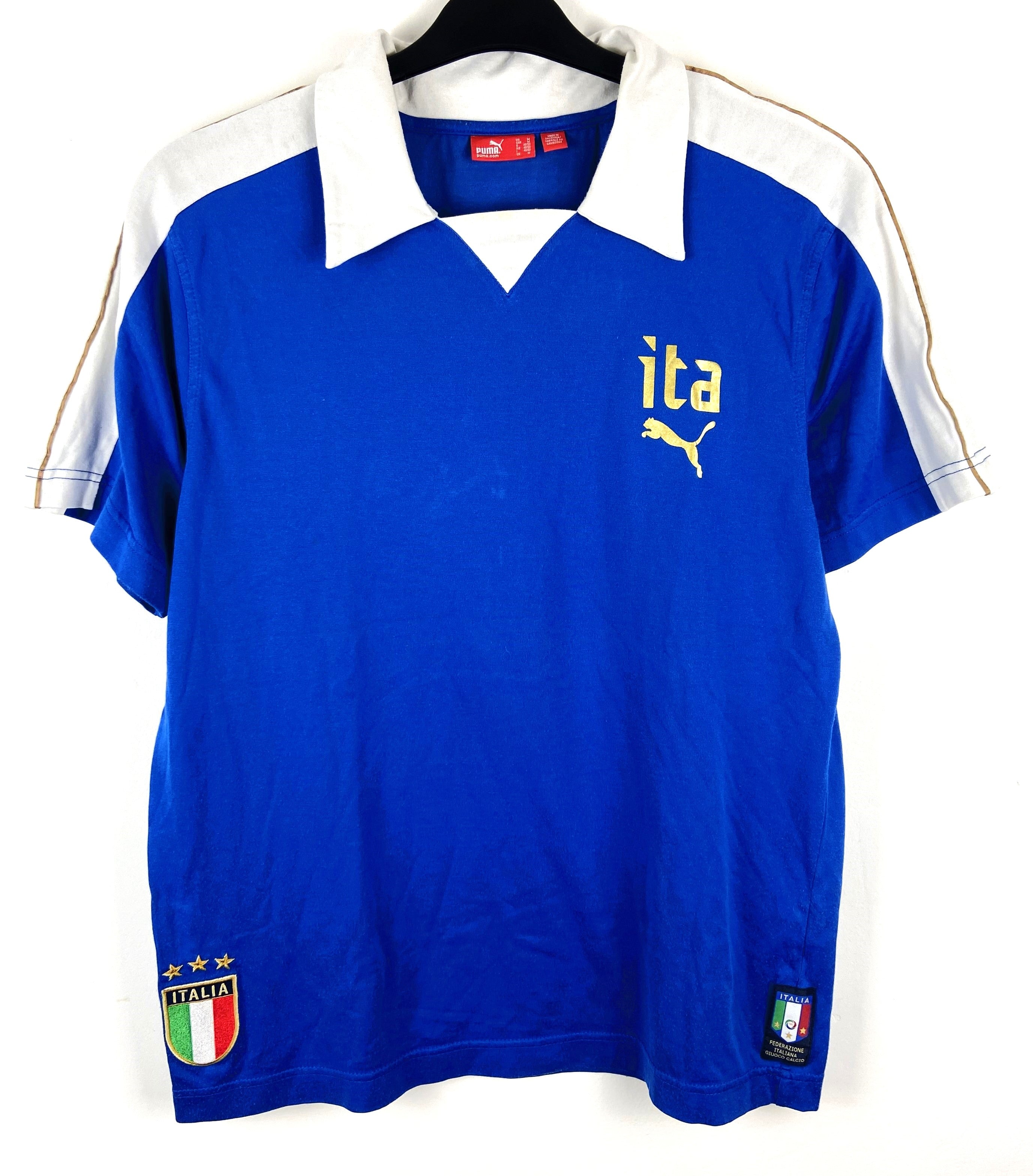 2004 2006 Italy Puma Football Polo Shirt Men s Medium UK Football Shirts LTD