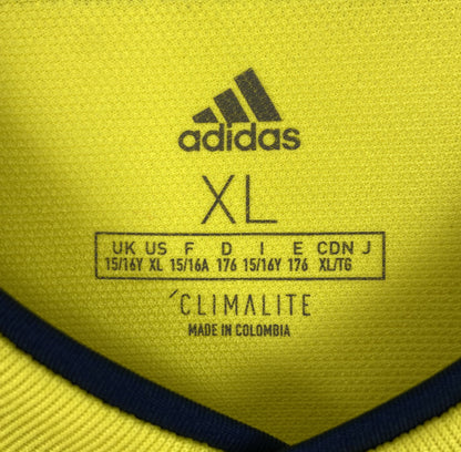 2018 2019 Colombia Adidas Home Football Shirt Kids 15-16 Years