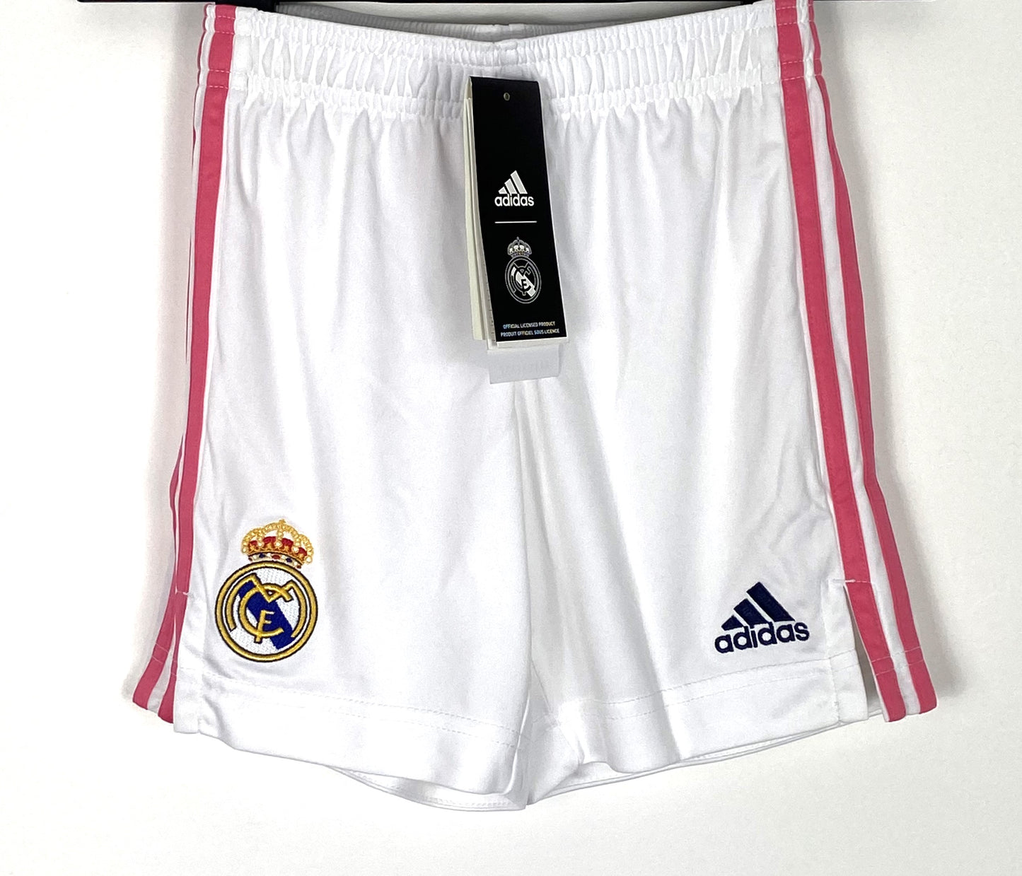 BNWT 2020 2021 Real Madrid Adidas Home Football Shorts Kids 7-8 years