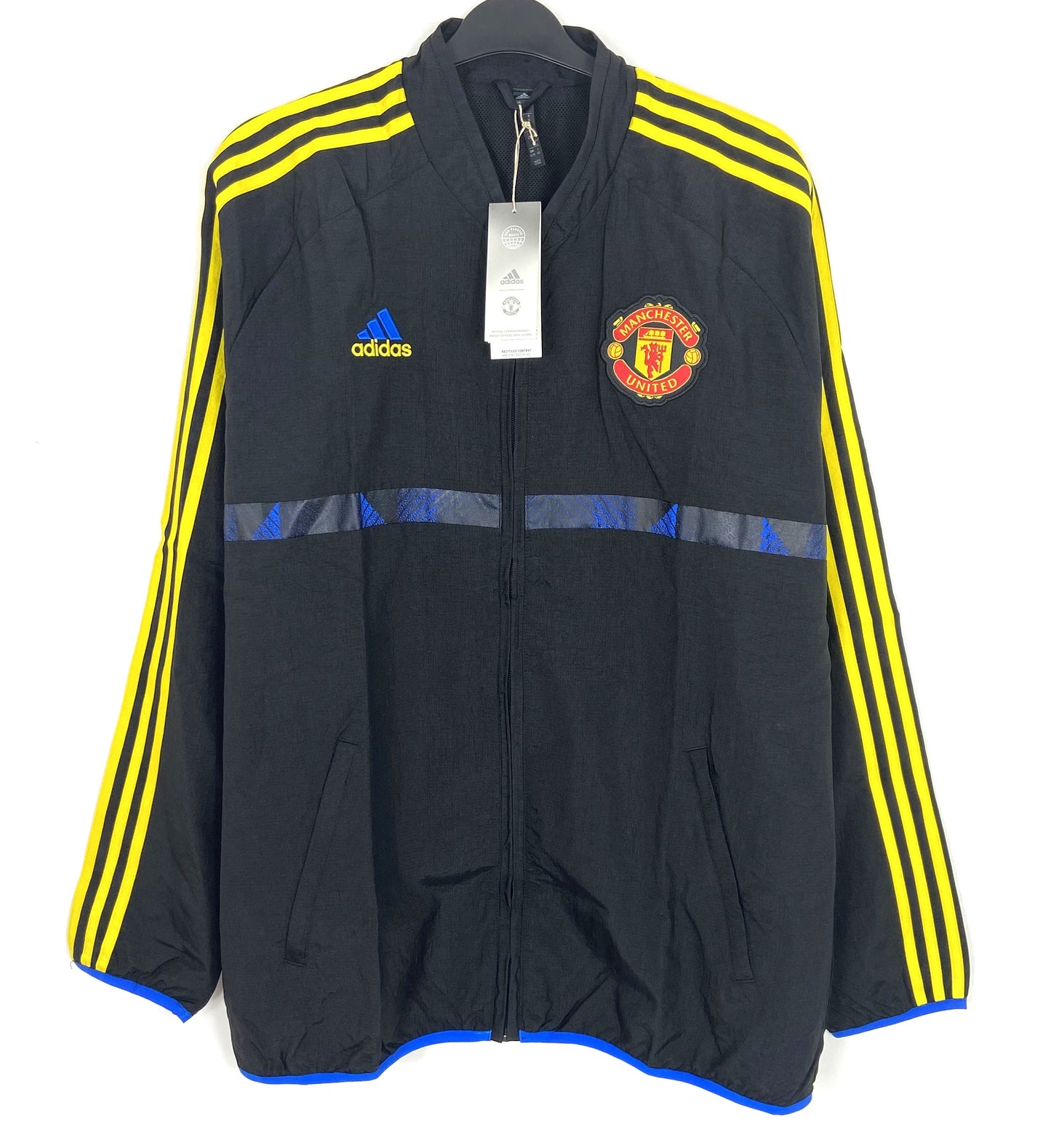 BNWT 2021 2022 Manchester United Adidas Icons Woven Football Jacket Men's Sizes